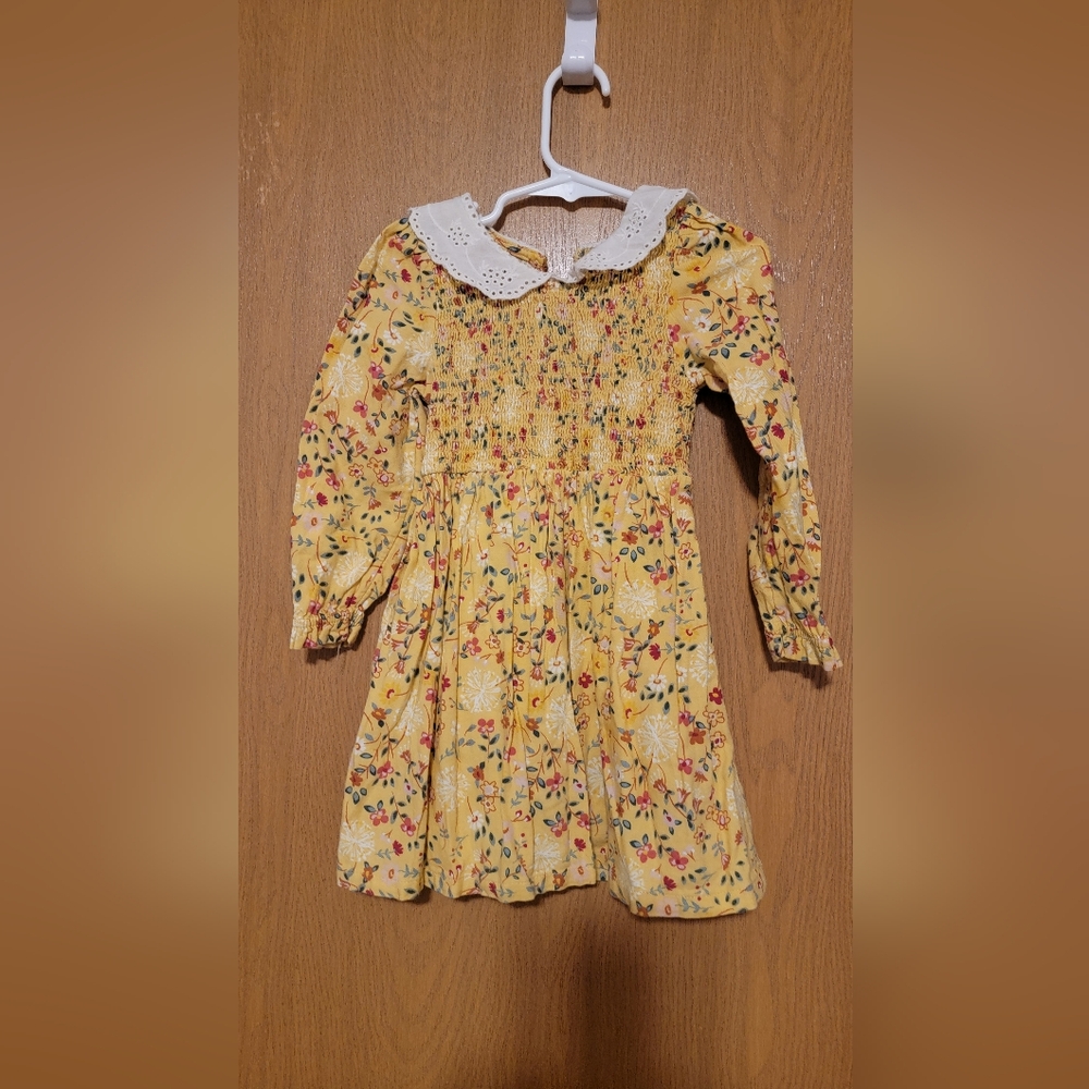 Wonder Nation Yellow Floral Kids Dress